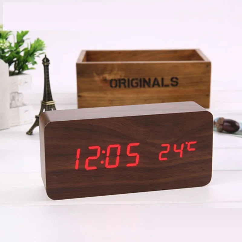 Elegancki Zegar Cyfrowy z Funkcją Snooze™